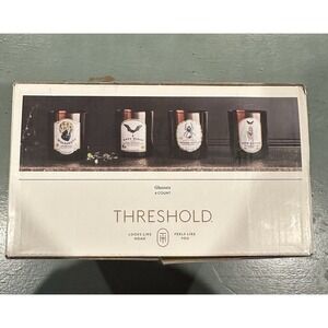 Threshold Halloween 4 Count Glasses  Limited Time Seasonal Item